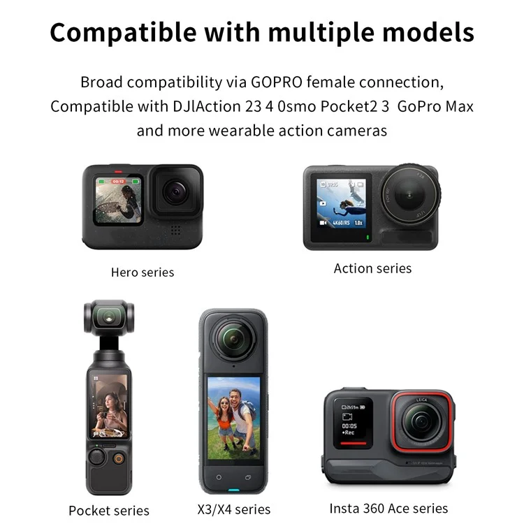 Pour GoPro / Dji / Insta360 Action Caméra 360 Degrés Rotation Backpack Clip Camera Mount Bracket