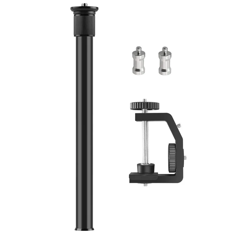 PULUZ PU3063B C-Clamp with Adjustable Center Column Extension Rod, Rod Length 33-60cm