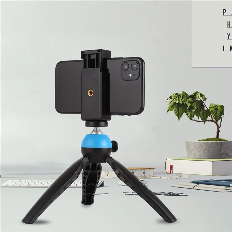 PULUZ PU448 1 / 4 Screw Hole Phone Clamp Tripod Connector Retractable Plastic Phone Clip