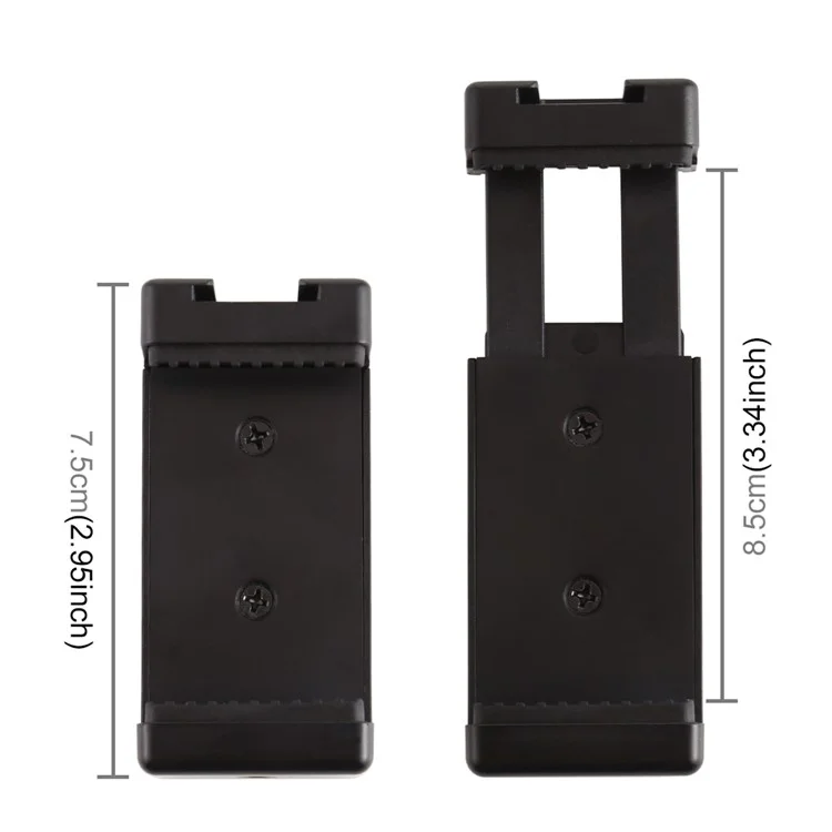 PULUZ PU448 1 / 4 Screw Hole Phone Clamp Tripod Connector Retractable Plastic Phone Clip