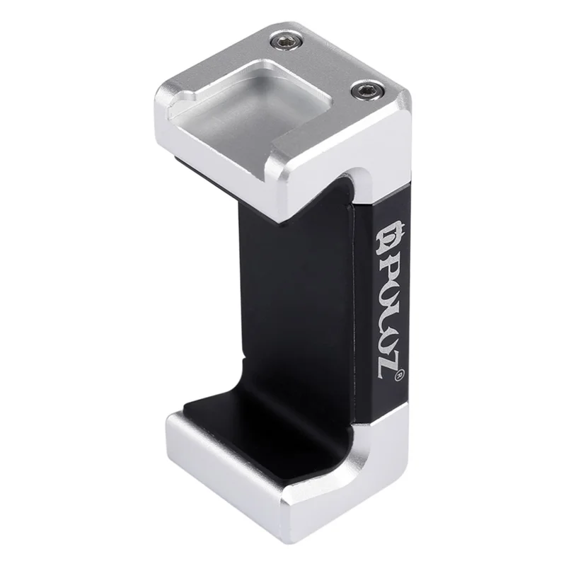 PULUZ PU370 Cold Shoe Adapter Phone Clamp Aluminum Alloy Retractable Phone Clip