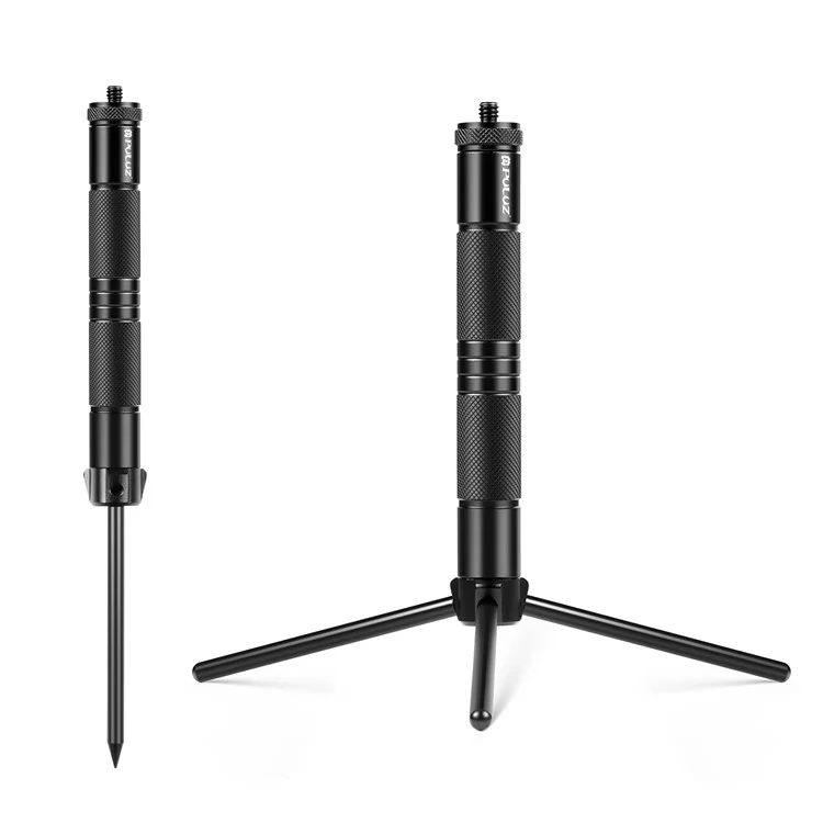 PULUZ PU906 Mini Outdoor Camping Folding Aluminum Alloy Tripod Sports Camera Phone Live Streaming Bracket