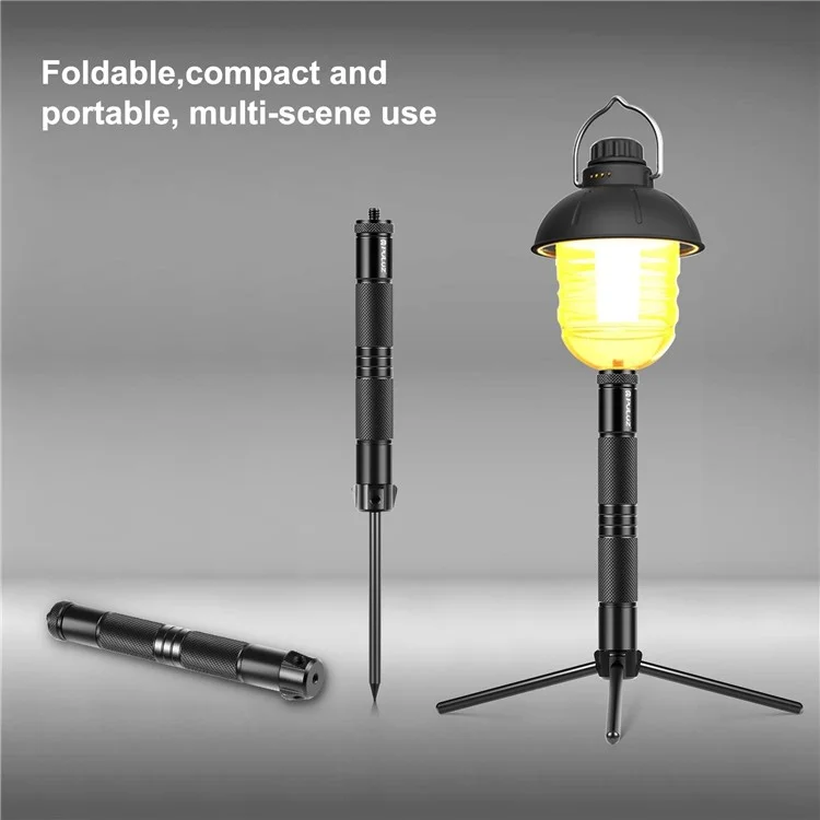 PULUZ PU906 Mini Outdoor Camping Folding Aluminum Alloy Tripod Sports Camera Phone Live Streaming Bracket
