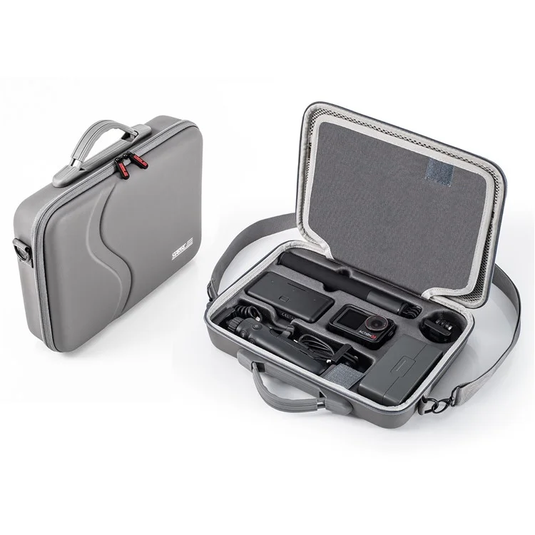 STARTRC 1151756 For DJI Osmo Action 5 Pro Action Camera S-Shaped Texture PU Leather Portable Storage Bag