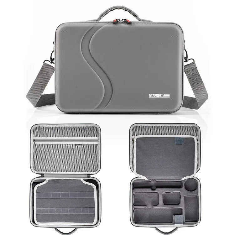 STARTRC 1151756 For DJI Osmo Action 5 Pro Action Camera S-Shaped Texture PU Leather Portable Storage Bag