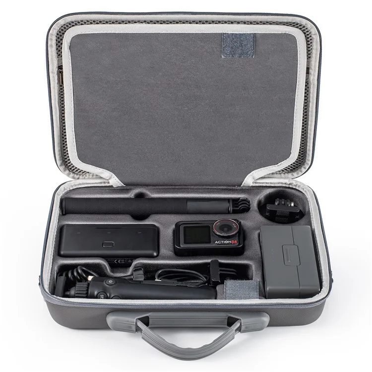 STARTRC 1151756 For DJI Osmo Action 5 Pro Action Camera S-Shaped Texture PU Leather Portable Storage Bag