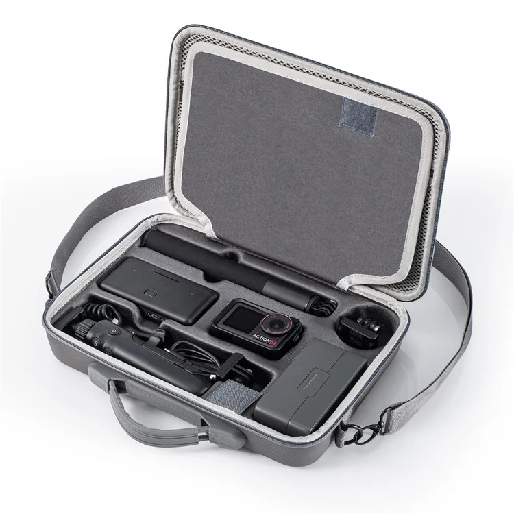 STARTRC 1151756 For DJI Osmo Action 5 Pro Action Camera S-Shaped Texture PU Leather Portable Storage Bag