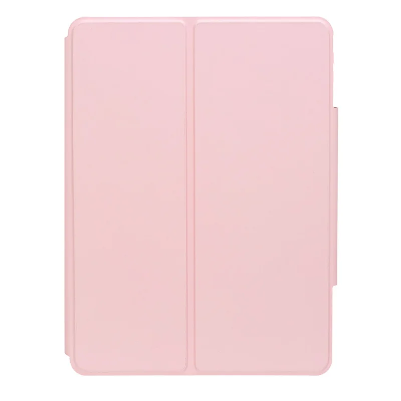 L13-BS For iPad Pro 11 (2024) PU+Acrylic Tablet Rotary Stand Cover with Backlit Bluetooth-compatible Keyboard - Pink