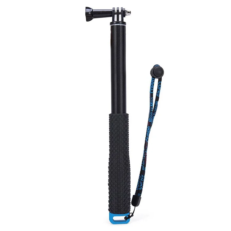 Für GoPro Ausziehbarer Selfie-Stick 19 Zoll rutschfester Griff aus Aluminiumlegierung - Blau