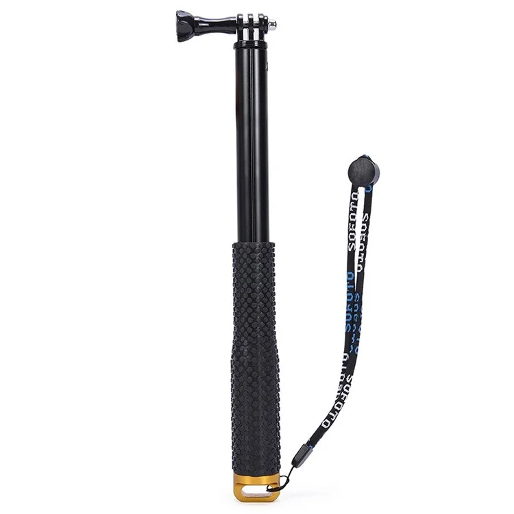 For GoPro Extendable Selfie Stick 19-inch Non-Slip Handle Aluminum Alloy Selfie Stick - Gold