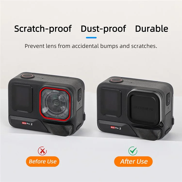 SUNNYLIFE EP2-BHT932 Cubierta de protección de lente de silicona para Insta360 Ace Pro 2 / Ace Pro