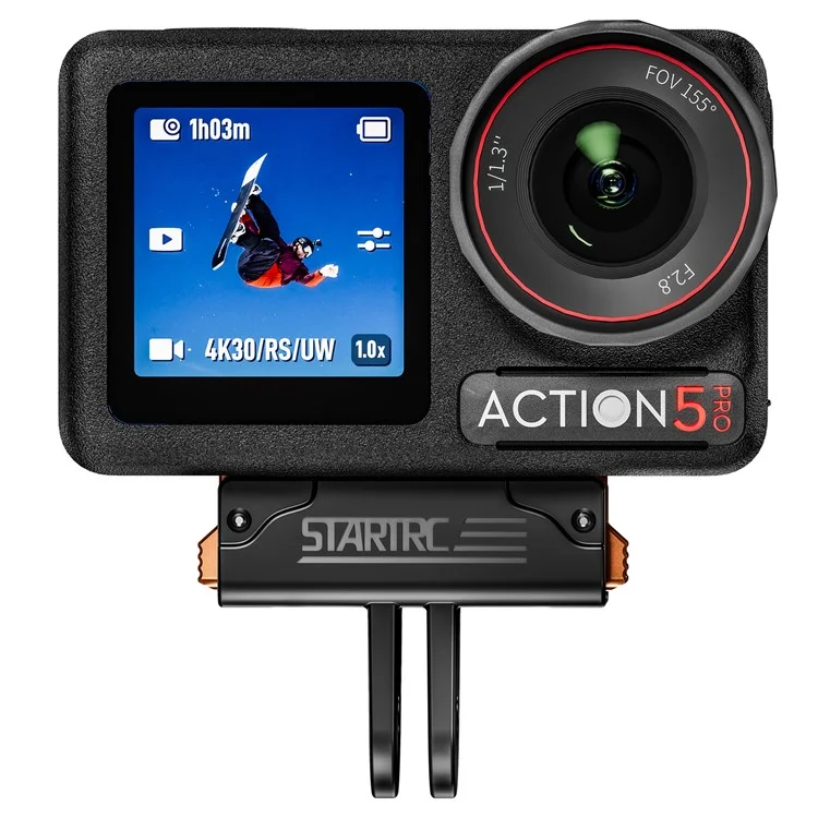 STARTRC 1151916 Base de câmera adaptadora magnética de liberação rápida de plástico para DJI Osmo Action 5 Pro