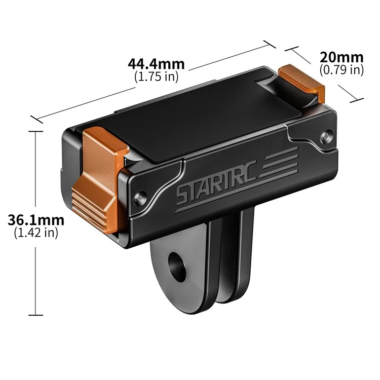 STARTRC 1151916 Base de câmera adaptadora magnética de liberação rápida de plástico para DJI Osmo Action 5 Pro
