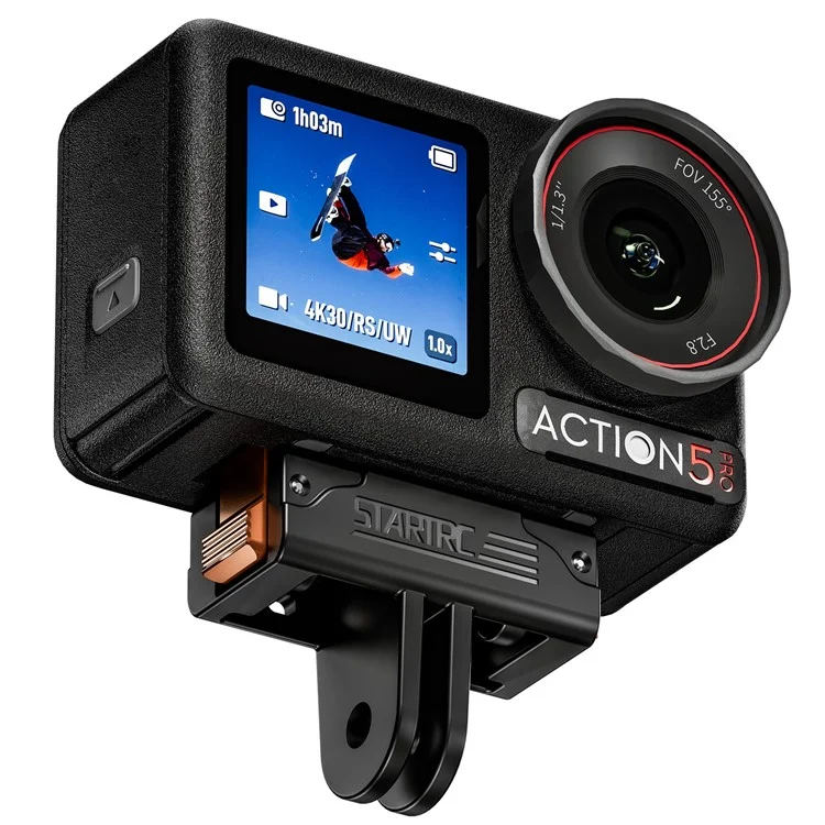 STARTRC 1151916 Base de câmera adaptadora magnética de liberação rápida de plástico para DJI Osmo Action 5 Pro