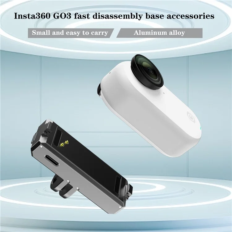 Support magnétique en métal avec port de charge pour Insta360 GO 3S / Go 3