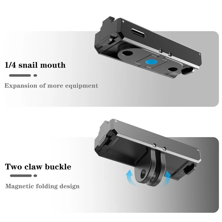 Support magnétique en métal avec port de charge pour Insta360 GO 3S / Go 3