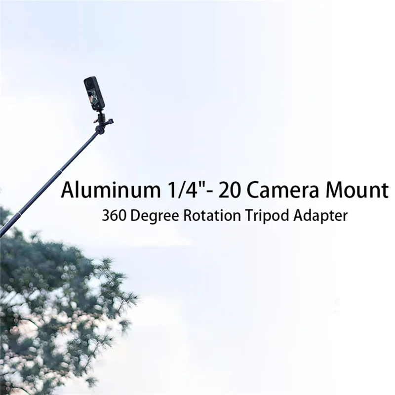 AL36 For GoPro Hero 13 / Hero 12 / Insta360 X4 360 Degree Rotating Aluminum Alloy Camera Mount Adapter