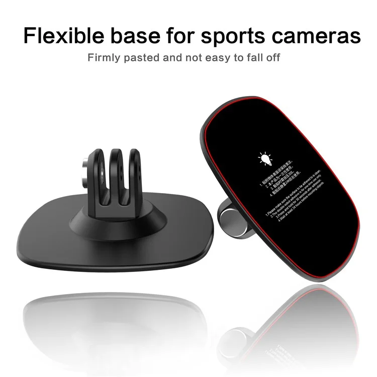 GP383 TPU + Composite Nylon Motorcycle Helmet Camera Mount Adhesive Adapter for GoPro Insta360 - Style 2
