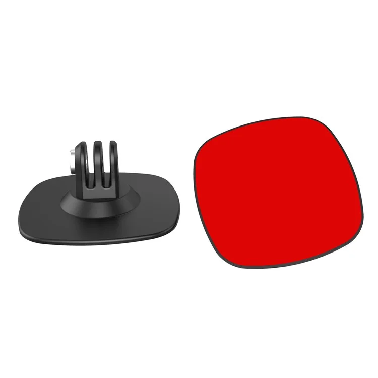 GP383 TPU + Composite Nylon Motorcycle Helmet Camera Mount Adhesive Adapter for GoPro Insta360 - Style 2