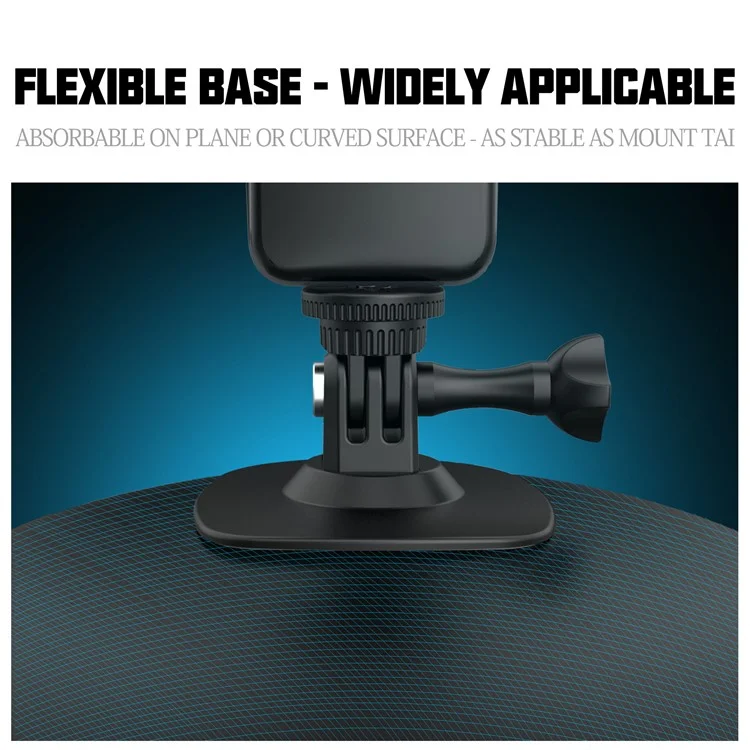 GP383 TPU + Composite Nylon Motorcycle Helmet Camera Mount Adhesive Adapter for GoPro Insta360 - Style 2