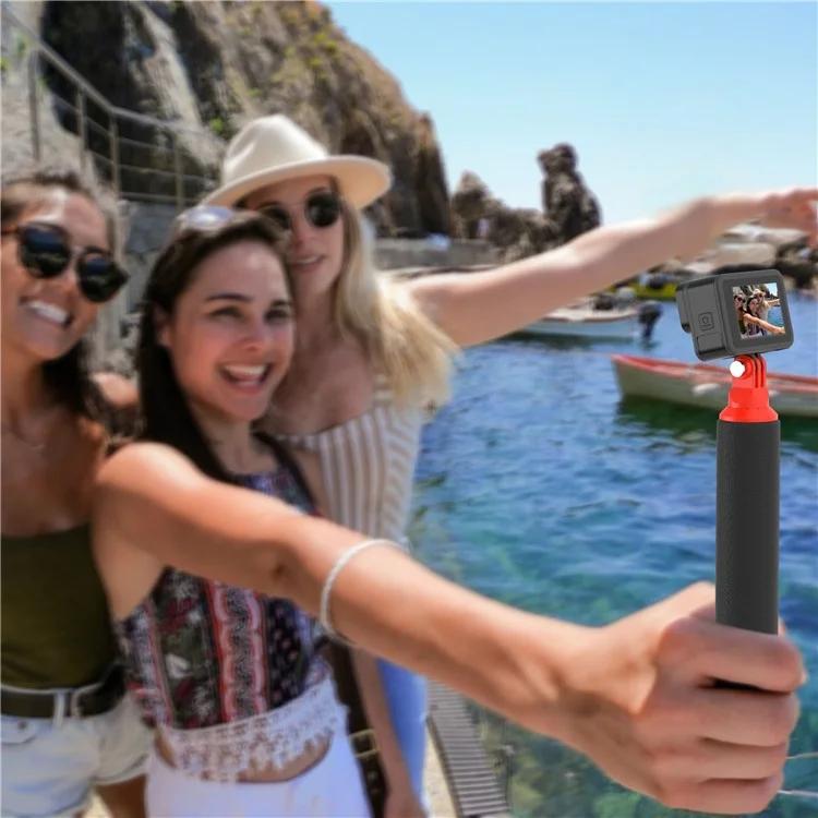 Agarre flotante de cámara GP385 Palo de flotabilidad de mano con tornillo de 1/4 pulgada para GoPro Insta360