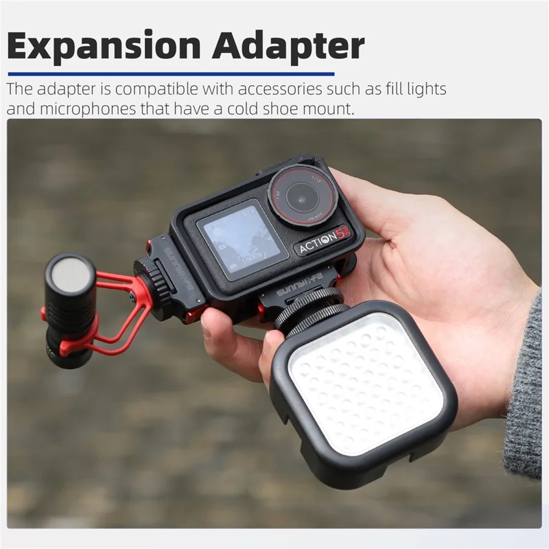 SUNNYLIFE AD938 Adaptador de zapata fría magnética de liberación rápida para DJI Osmo Action 5 Pro / 4 / 3