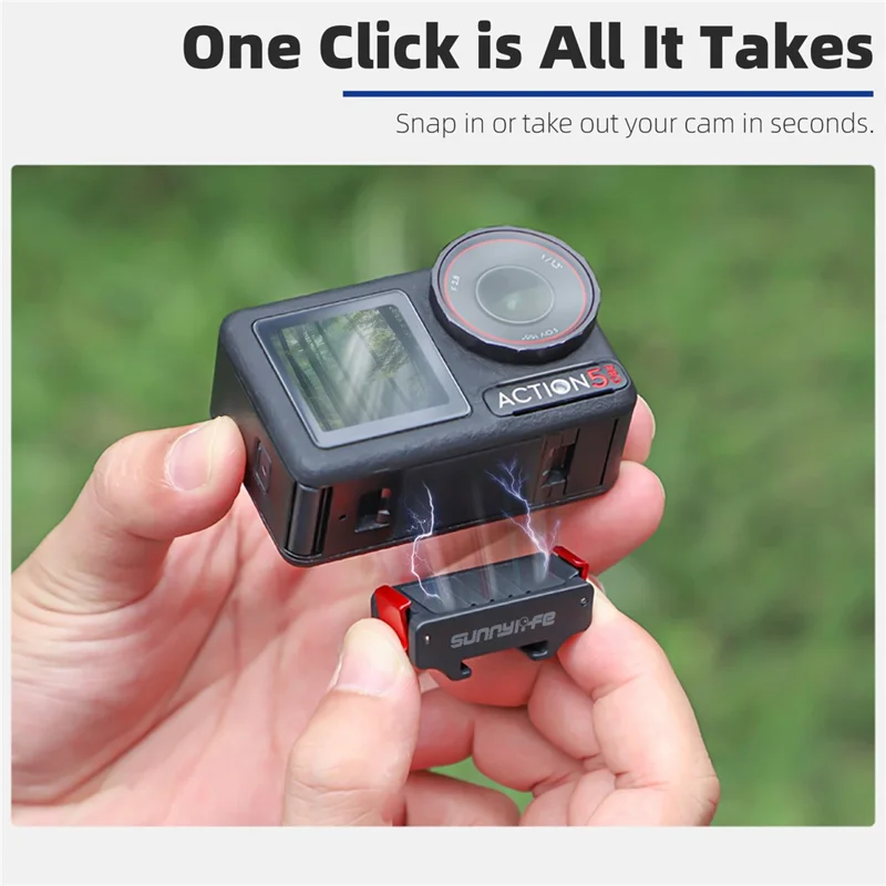 SUNNYLIFE AD938 Adaptador de zapata fría magnética de liberación rápida para DJI Osmo Action 5 Pro / 4 / 3