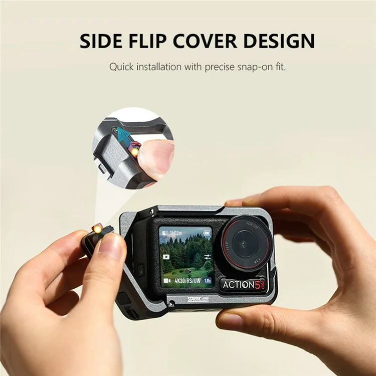 Cage d'extension en métal STARTRC 1145595 pour caméra sportive DJI Osmo Action 5 Pro