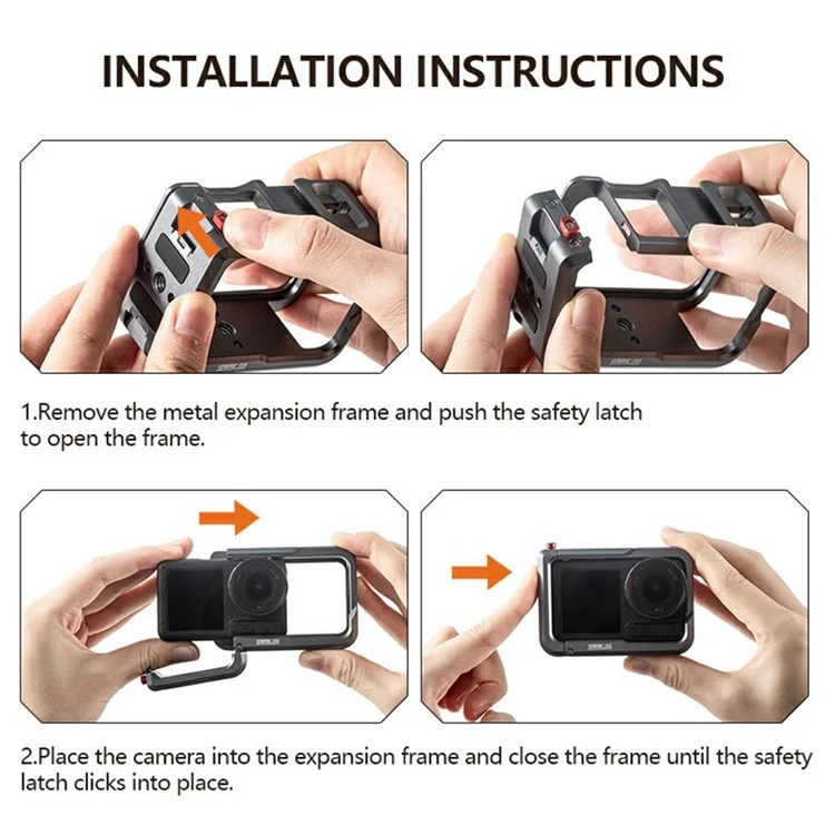Cage d'extension en métal STARTRC 1145595 pour caméra sportive DJI Osmo Action 5 Pro
