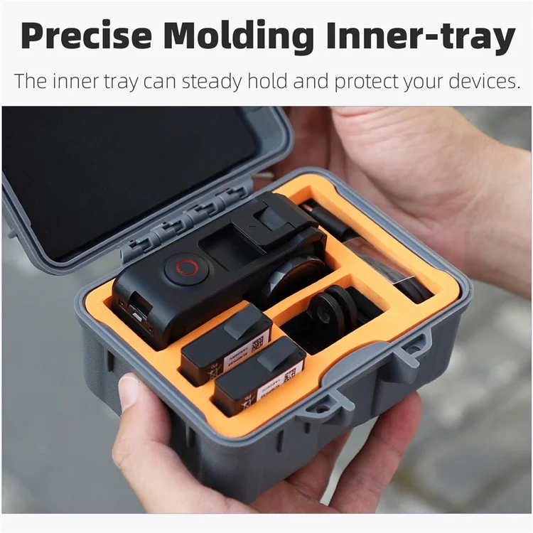 SUNNYLIFE AQX-18 Caixa à Prova de Choque para DJI Osmo Action 5 Pro / 4 / 3 Estojo Rígido Impermeável para Armazenamento
