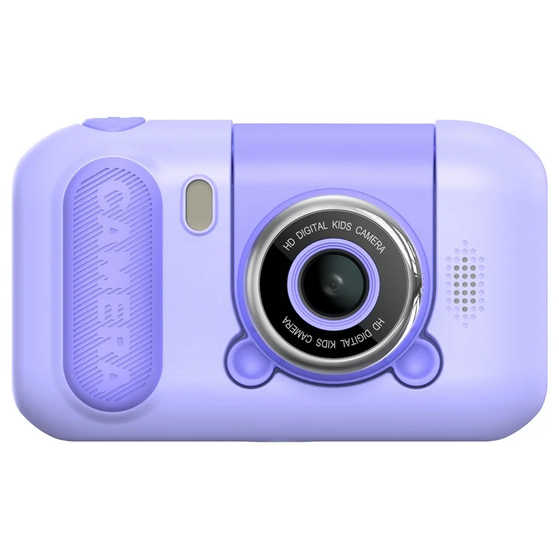 F79 2.4 Inch Screen Kids Digital Camera Flip Lens HD Children Photography Camera - Purple