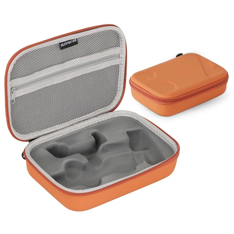 SUNNYLIFE O7P-B984 For DJI Osmo Mobile 7 Pro Storage Case Leather EVA Carrying Bag - Orange