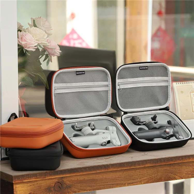 SUNNYLIFE O7P-B984 For DJI Osmo Mobile 7 Pro Storage Case Leather EVA Carrying Bag - Orange