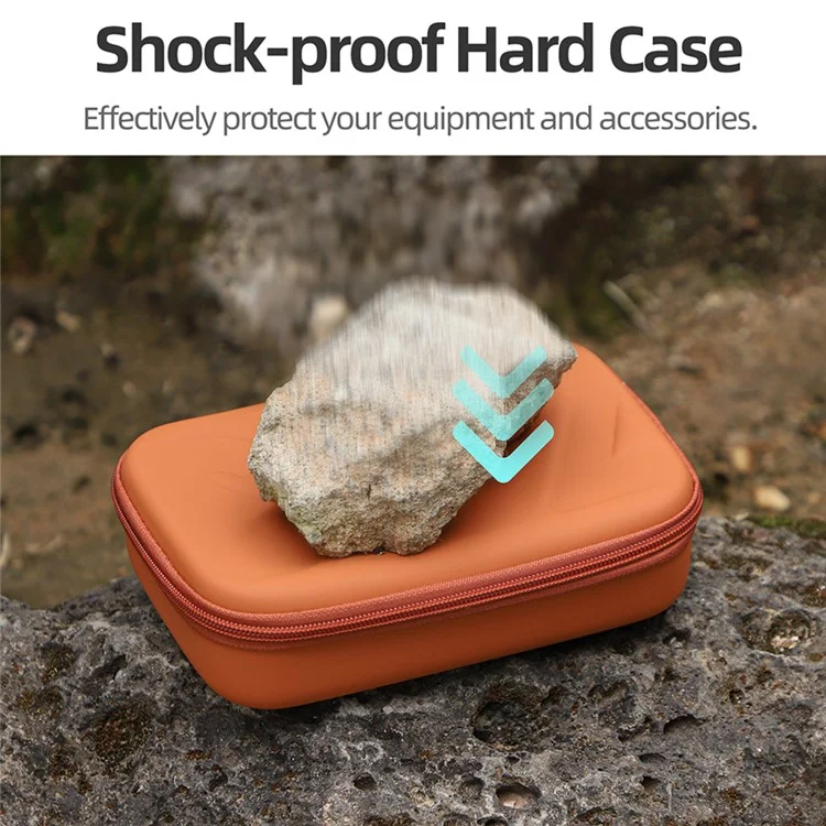 SUNNYLIFE O7P-B984 For DJI Osmo Mobile 7 Pro Storage Case Leather EVA Carrying Bag - Orange