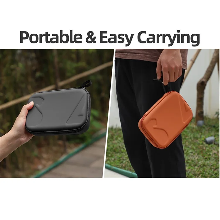 SUNNYLIFE O7P-B984 For DJI Osmo Mobile 7 Pro Storage Case Leather EVA Carrying Bag - Orange