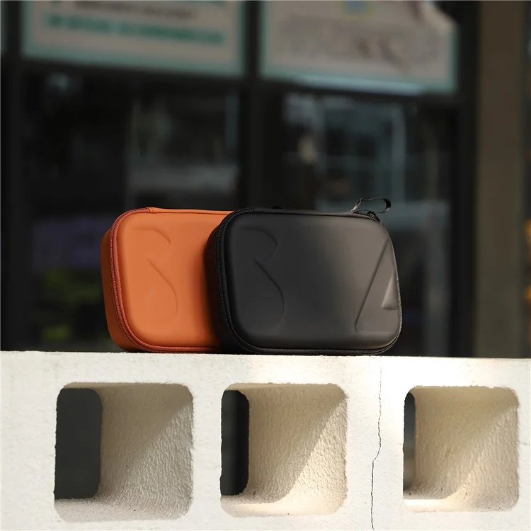 SUNNYLIFE O7P-B984 For DJI Osmo Mobile 7 Pro Storage Case Leather EVA Carrying Bag - Orange