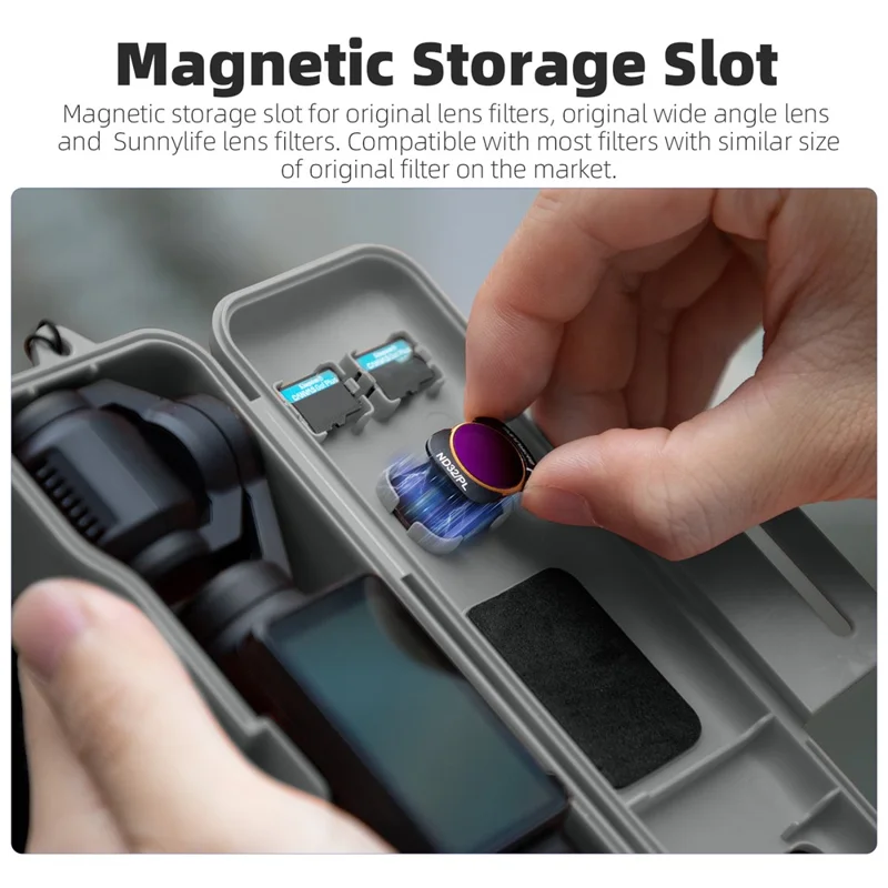SUNNYLIFE OP3-K981 For DJI Osmo Pocket 3 Protective Case Filters Storage Box with Hand Strap - Orange