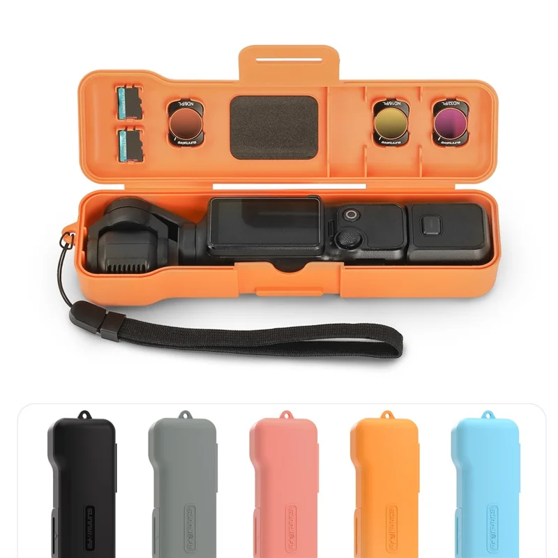 SUNNYLIFE OP3-K981 For DJI Osmo Pocket 3 Protective Case Filters Storage Box with Hand Strap - Orange