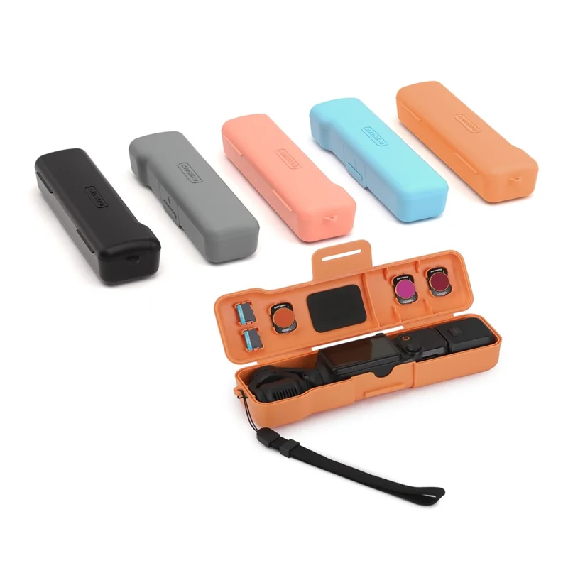 SUNNYLIFE OP3-K981 For DJI Osmo Pocket 3 Protective Case Filters Storage Box with Hand Strap - Orange
