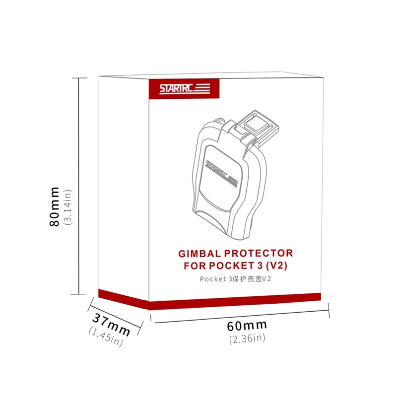 STARTRC 12150095 Versión Corta V2 Funda Protectora de Plástico para DJI Osmo Pocket 3
