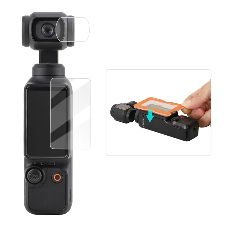 SUNNYLIFE OP3-BHM992 Per DJI Osmo Pocket 3 Film Lente AR + Protezione Schermo in Vetro Temperato con Strumento di Posizionamento