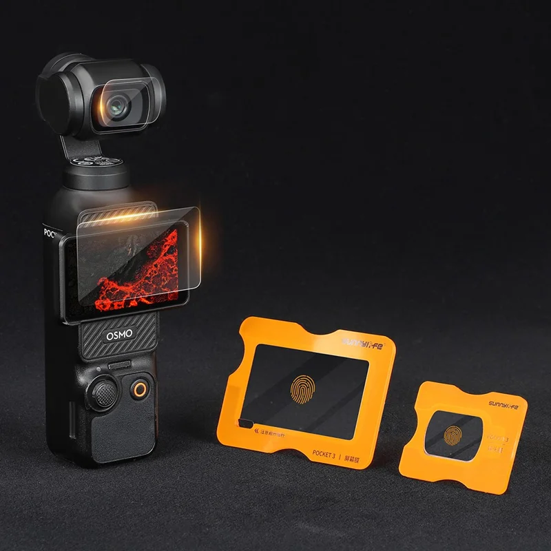 SUNNYLIFE OP3-BHM992 Per DJI Osmo Pocket 3 Film Lente AR + Protezione Schermo in Vetro Temperato con Strumento di Posizionamento