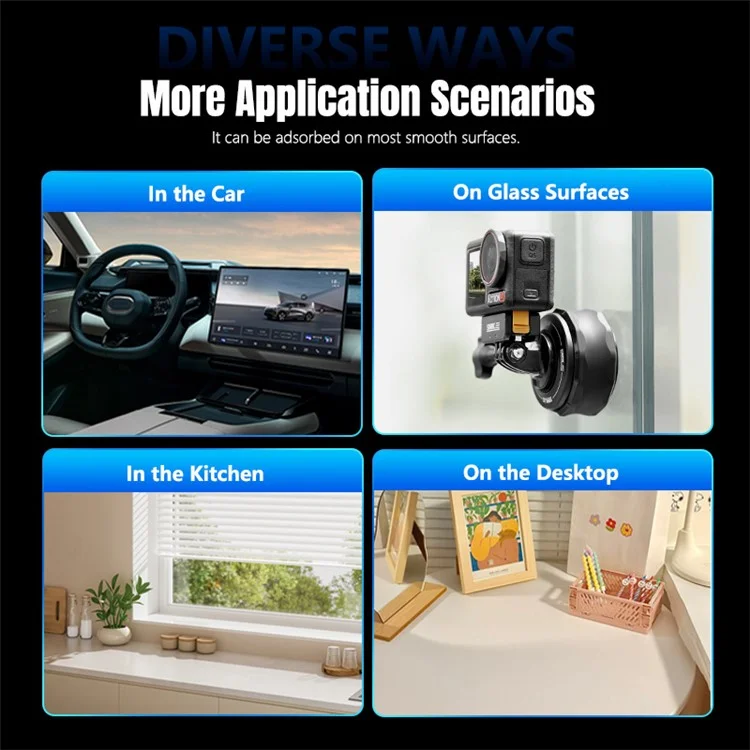 STARTRC 12180048 Universal Electric Magnetic Vacuum Suction Cup Mount Adapter for Action Cameras  /  Phones