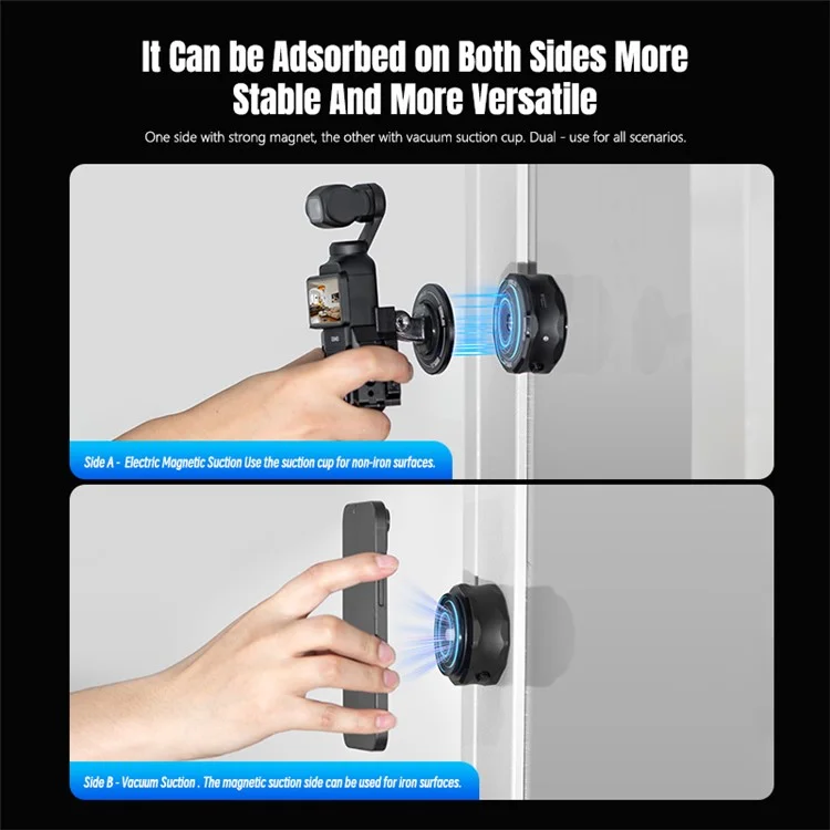 STARTRC 12180048 Universal Electric Magnetic Vacuum Suction Cup Mount Adapter for Action Cameras  /  Phones