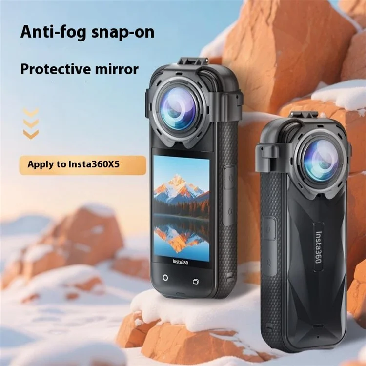 Pour Insta360 X5 Protecteur d'objectif Caméra d'action Couvercle en verre amovible Dureté 9H Anti-buée / Étanche / Anti-rayures
