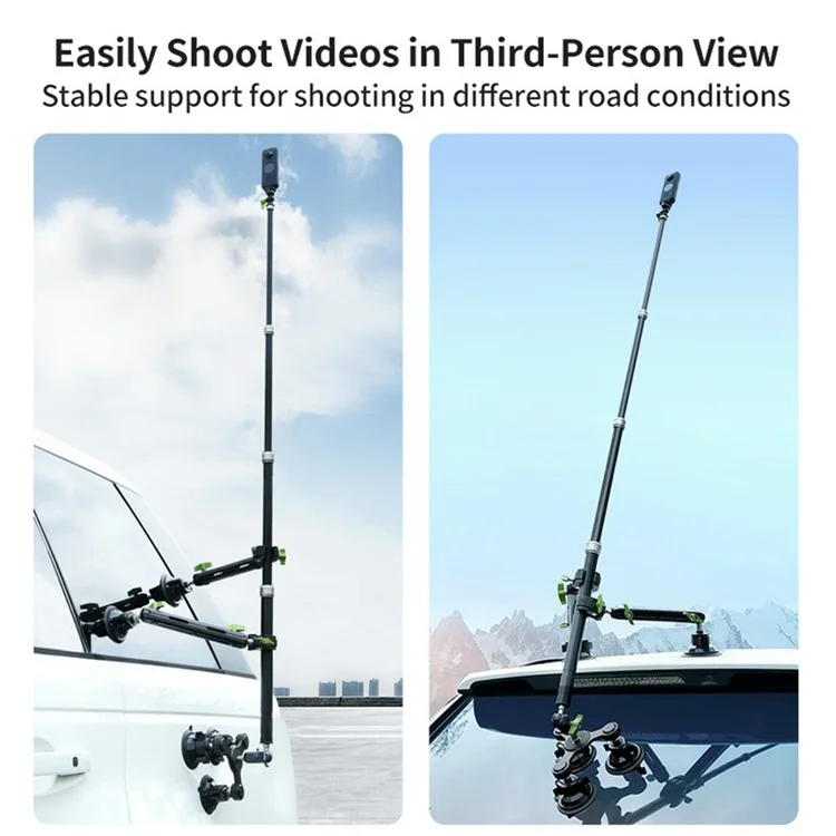 LANPARTE PMH-TS Invisible Selfie Stick Third Person View Extension Monopod Action Cameras Suction Cup Bracket
