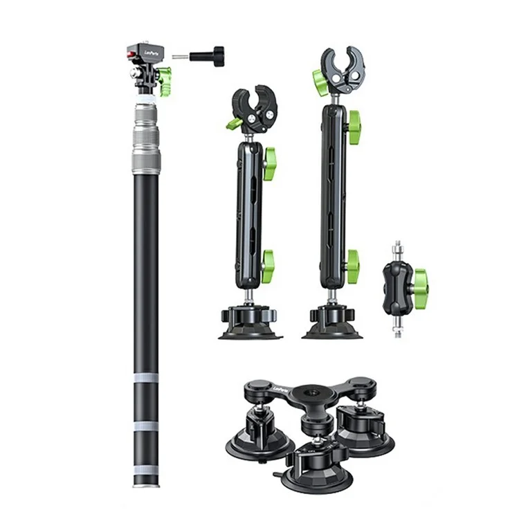 LANPARTE PMH-TS Invisible Selfie Stick Third Person View Extension Monopod Action Cameras Suction Cup Bracket