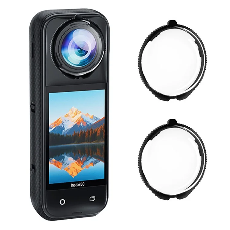 Per Insta360 X5 2 Pezzi Protezione Lente Panoramica Fotocamera Antinebbia Antigraffio Coperchio Lente in Vetro Ottico