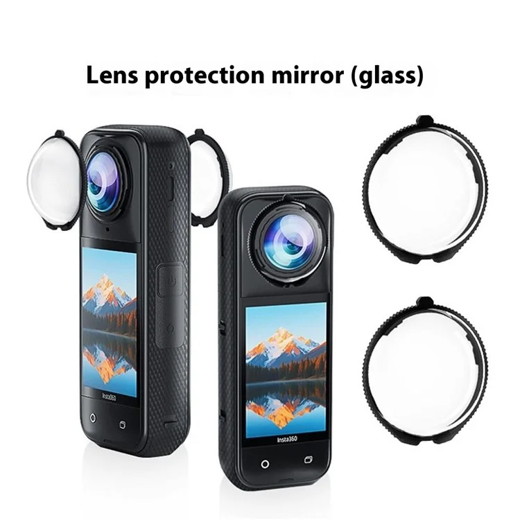 Per Insta360 X5 2 Pezzi Protezione Lente Panoramica Fotocamera Antinebbia Antigraffio Coperchio Lente in Vetro Ottico