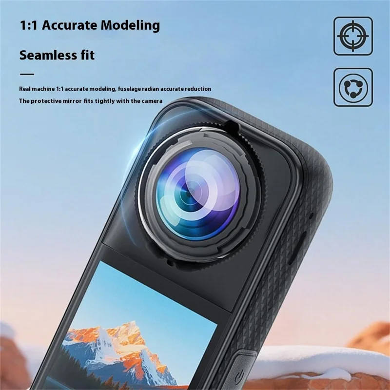 Per Insta360 X5 2 Pezzi Protezione Lente Panoramica Fotocamera Antinebbia Antigraffio Coperchio Lente in Vetro Ottico